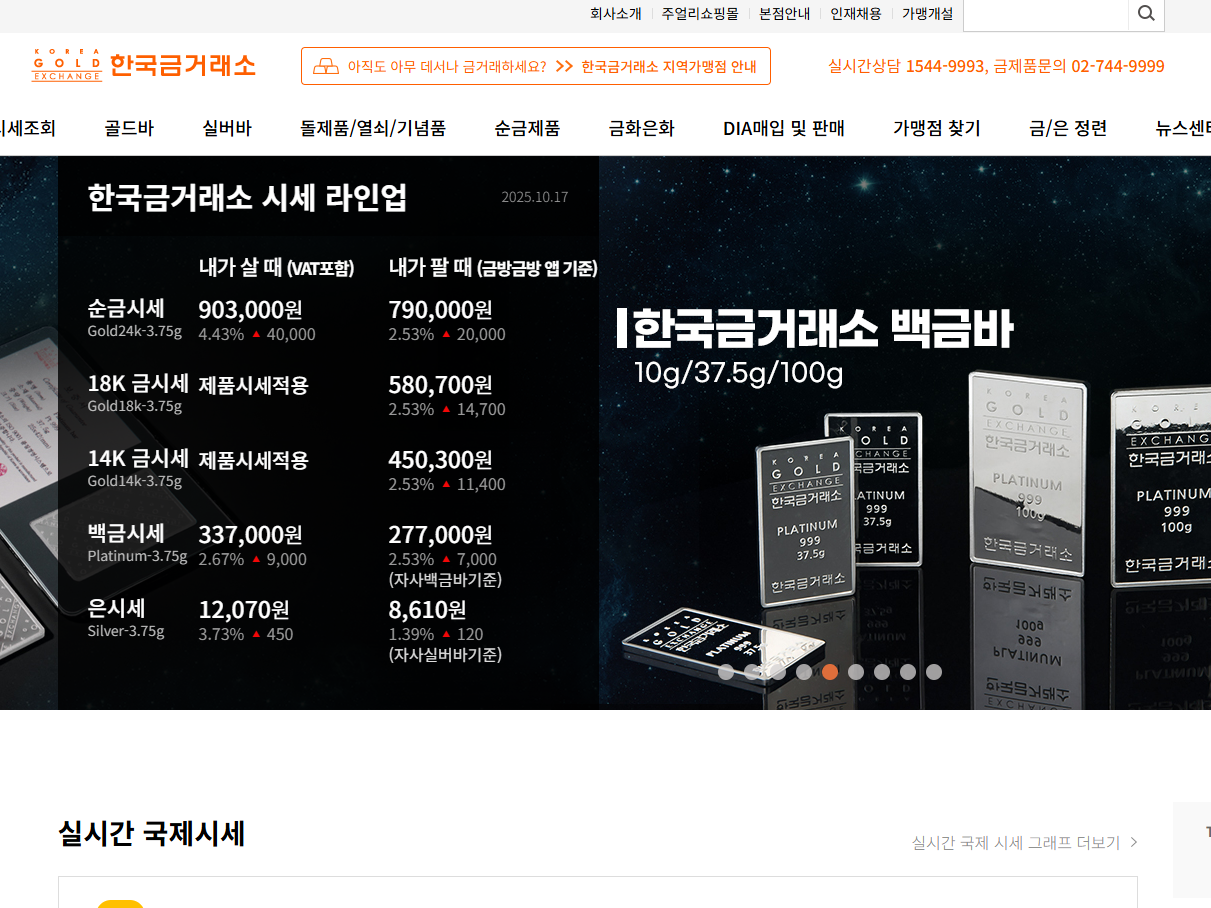 오늘의 금시세 확인방법