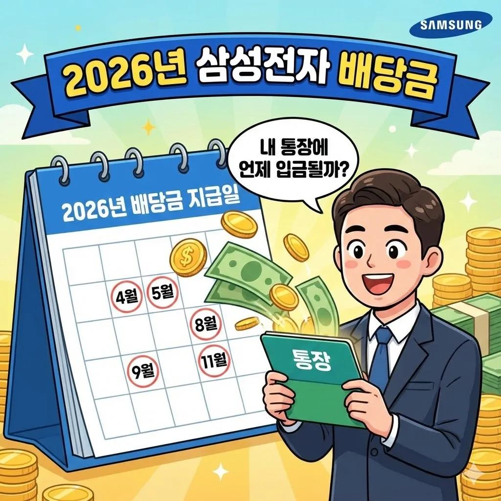2026년 삼성전자 주가 배당금 지급일 및 배당금, 내 통장에 언제 입금될까?