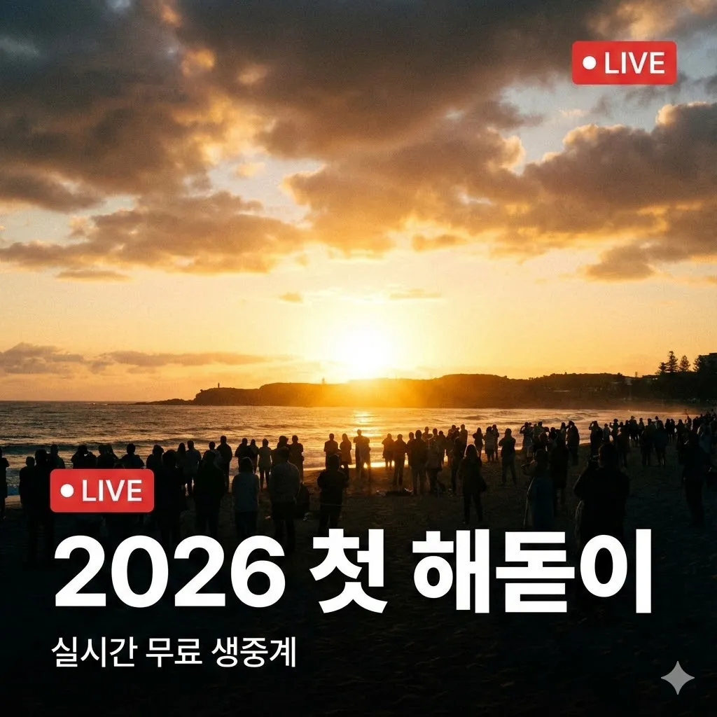 2026년 첫 해돋이 실시간 무료 생중계 영상