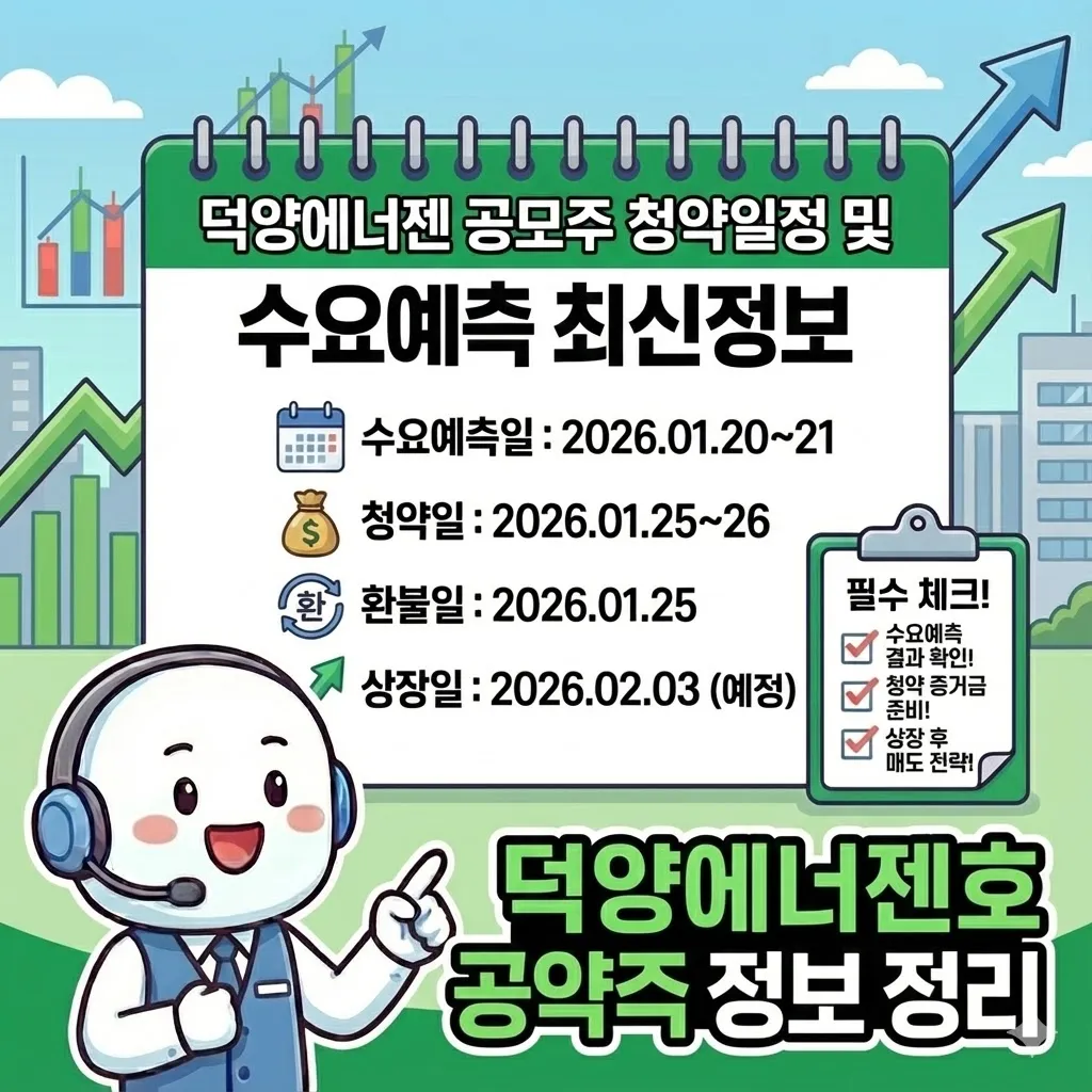 덕양에너젠 공모주 청약일정 및 수요예측 최신정보