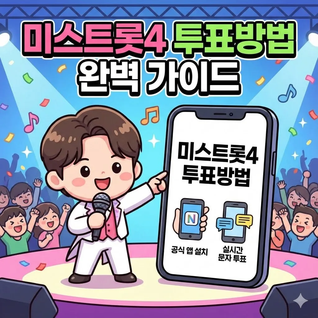 미스트롯4 투표방법 완벽 가이드, 공식 앱 설치부터 실시간 문자 투표 참여까지