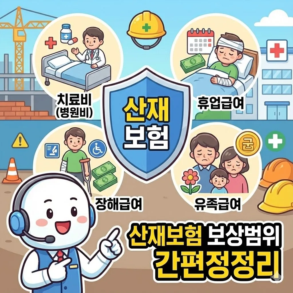 산재보험 보상범위 간편정리