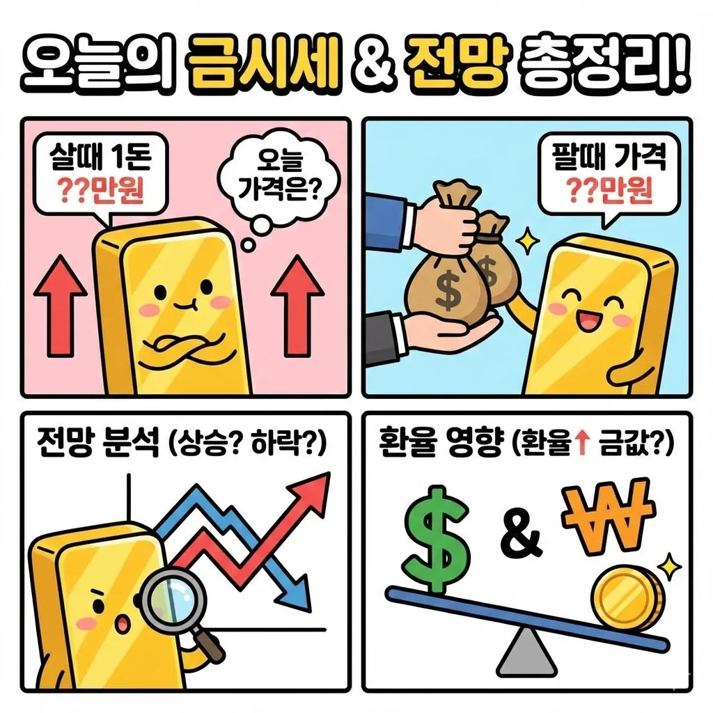 오늘의 금시세 1돈 가격 및 전망 분석, 팔때 가격과 환율 영향 총정리