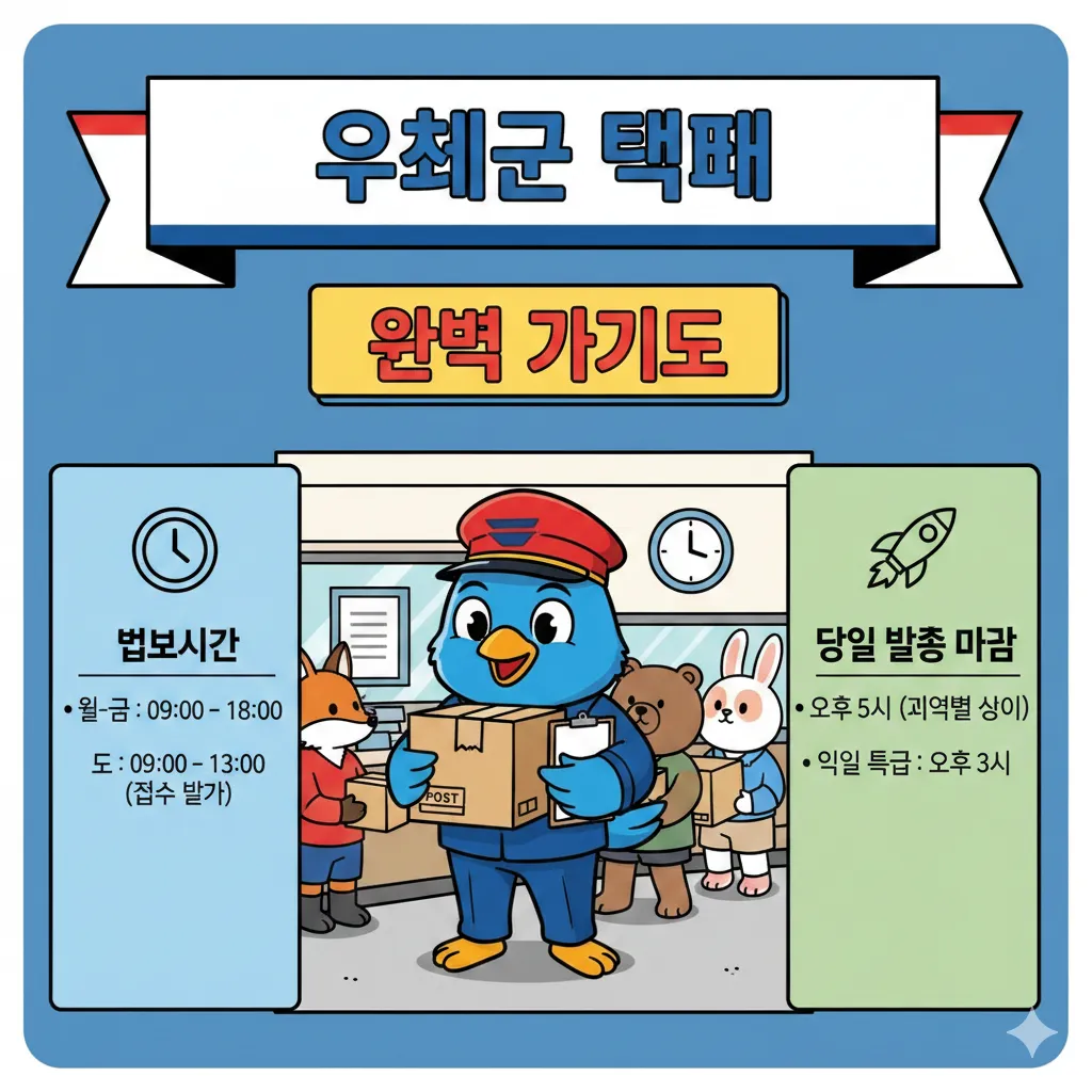 우체국 택배 업무시간 및 당일 발송 마감 시한 완벽 가이드