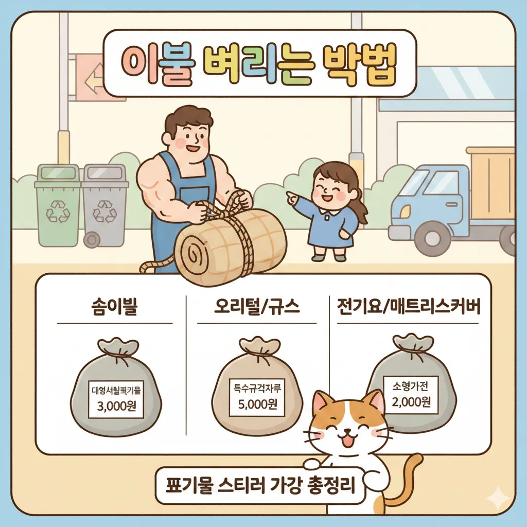 이불 버리는 방법 및 종류별 폐기물 스티커 가격 총정리