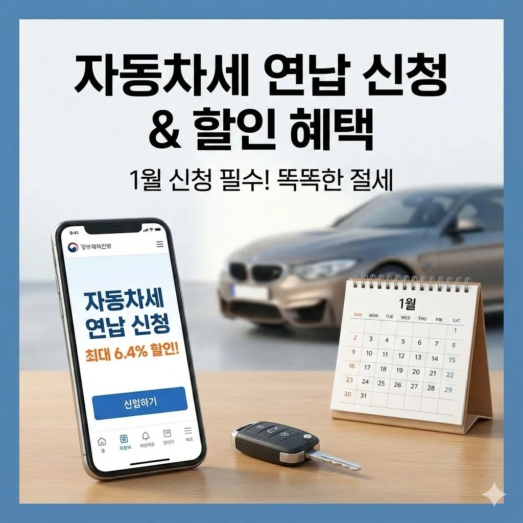 자동차세 연납 신청 방법과 할인 혜택