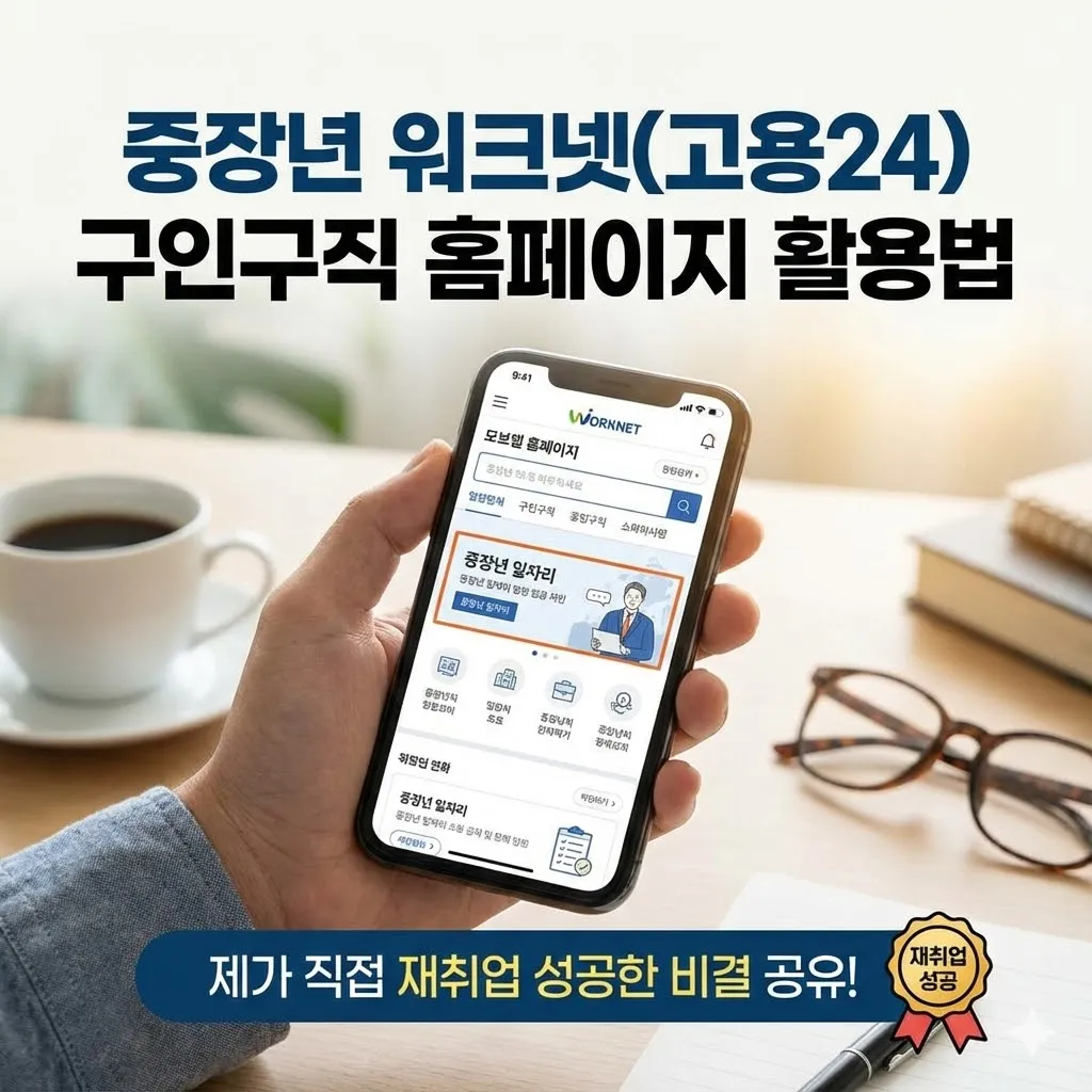 중장년 워크넷(고용24) 구인구직 홈페이지 활용법, 제가 직접 재취업 성공한 비결 공유
