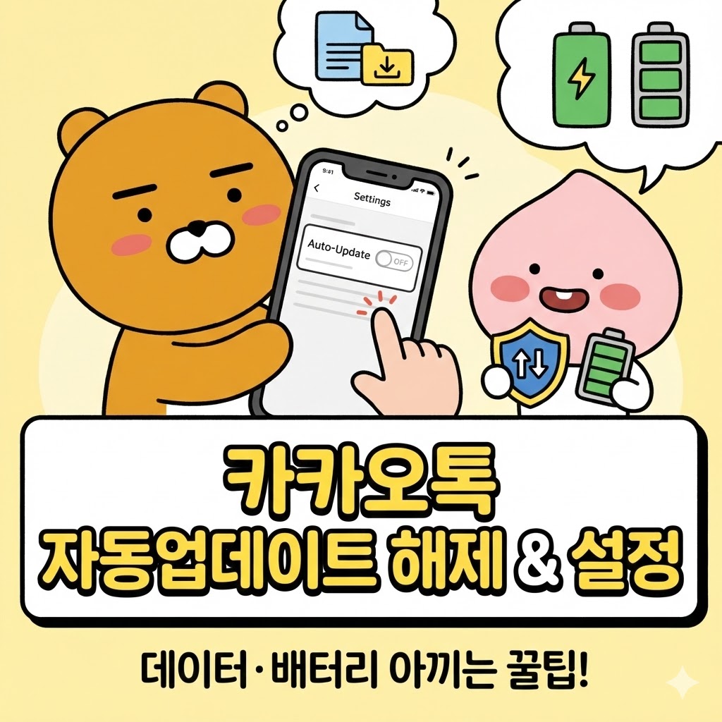카카오톡 자동업데이트 해제 및 설정 완벽 정리, 데이터와 배터리 아끼는 법