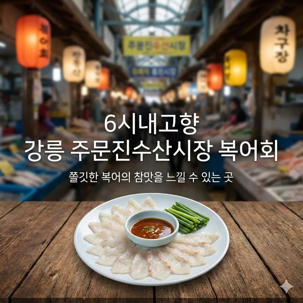 강릉 주문진수산시장 복어회 횟집