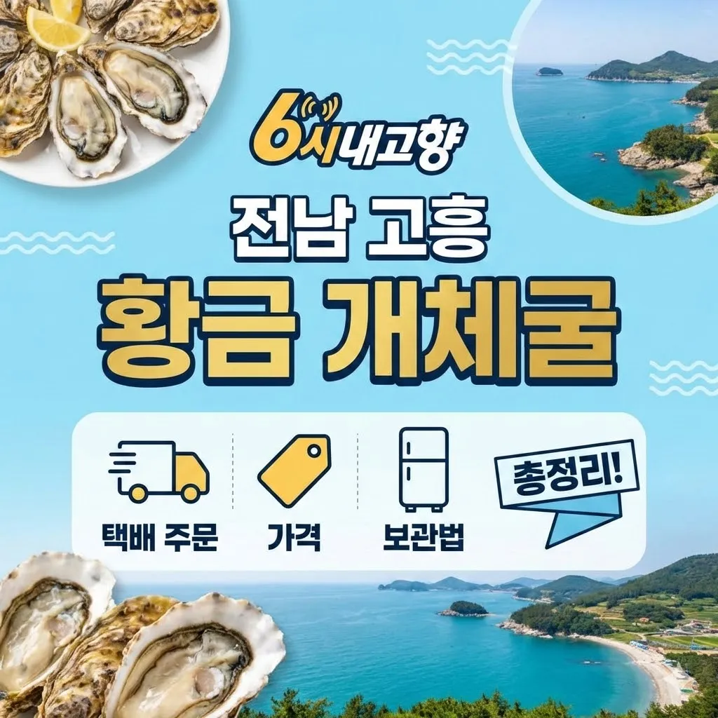 6시내고향 전남 고흥 황금 개체굴 택배 주문 방법과 가격, 보관법까지 총정리!