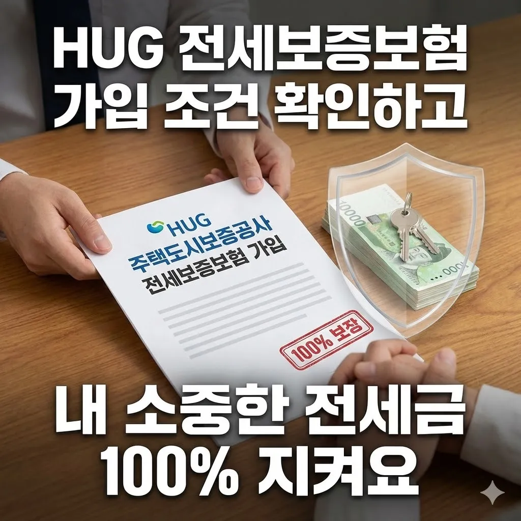 HUG 전세보증보험 가입 조건 확인하고 내 소중한 전세금 100% 지켜요