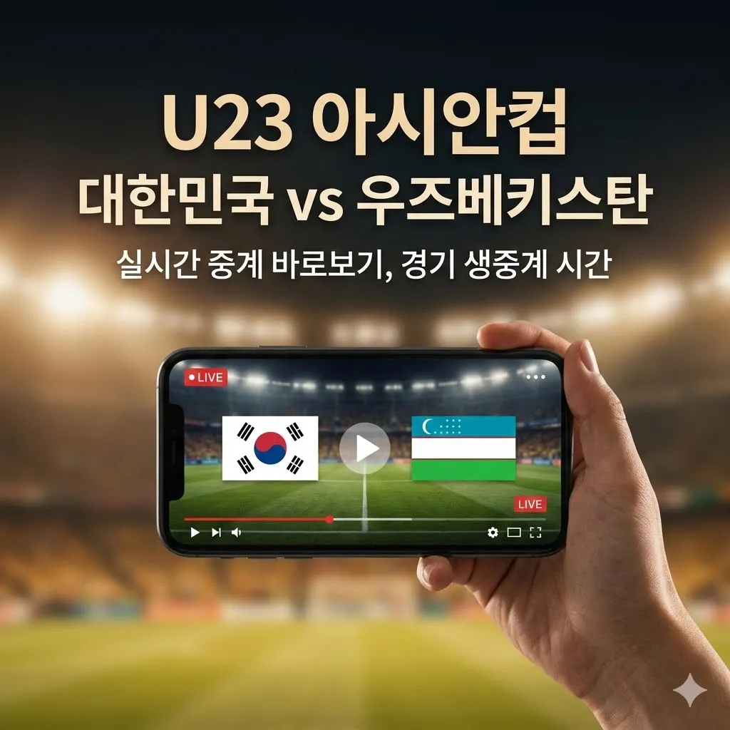 U23 아시안컵 대한민국 vs 우즈베키스탄 실시간 중계 바로보기, 경기 생중계 시간