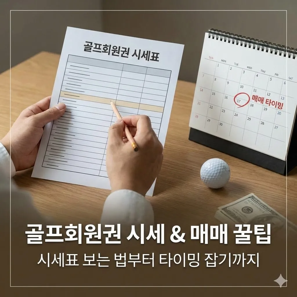 골프회원권 시세표 보는 법부터 매매 타이밍 잡는 꿀팁까지
