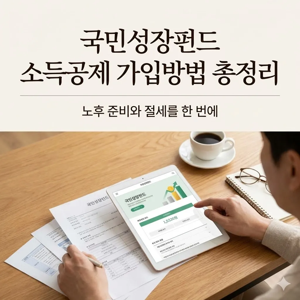 국민성장펀드 소득공제 가입방법 총정리, 노후 준비와 절세를 한 번에