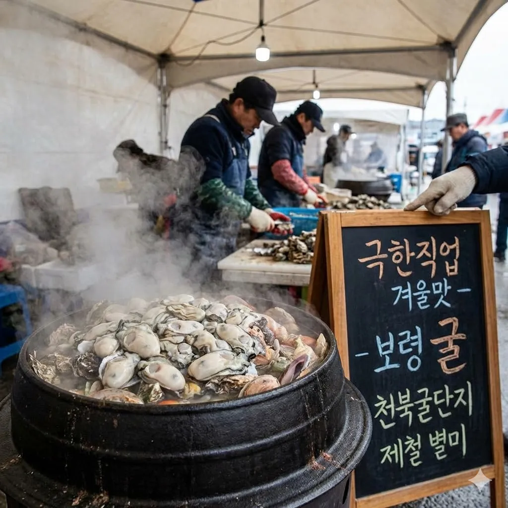 극한직업 혹한의 겨울맛 보령 굴 맛집, 천북굴단지에서 즐기는 제철 별미