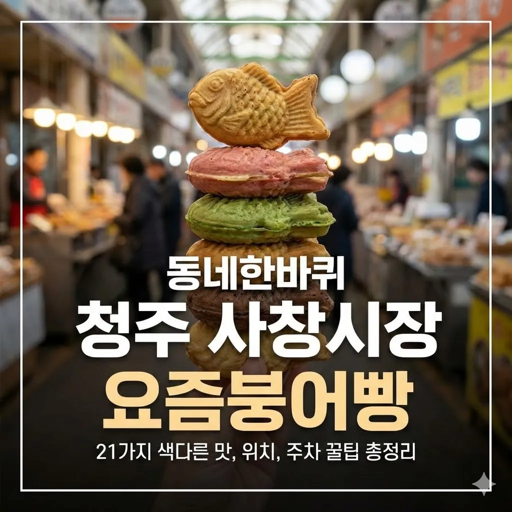 동네한바퀴 청주 붕어빵 사창시장 요즘붕어빵, 21가지 색다른 맛과 위치 주차 꿀팁 총정리
