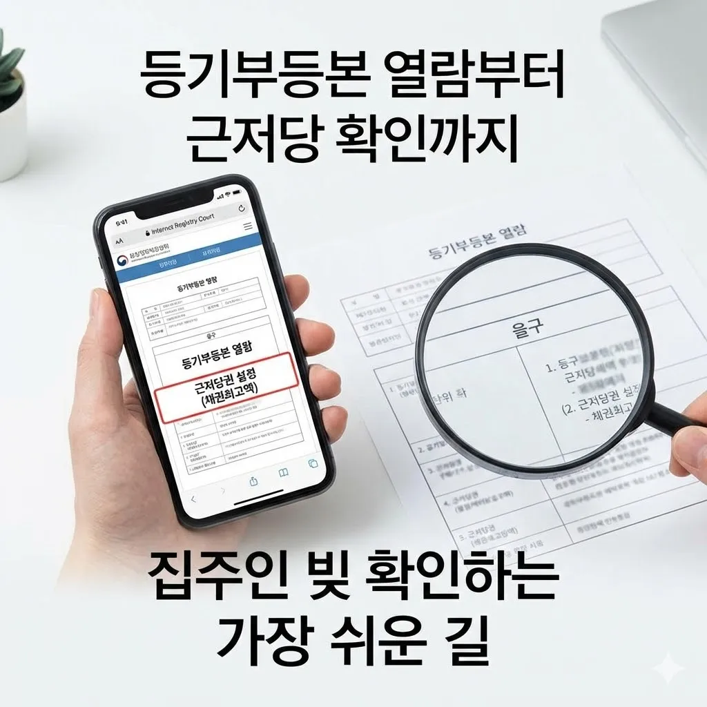 등기부등본 열람 방법부터 근저당 확인까지, 집주인 빚 확인하는 가장 쉬운 길