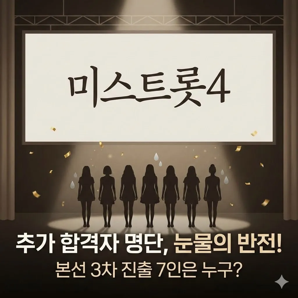미스트롯4 추가 합격자 명단, 눈물의 반전! 본선 3차 진출 7인은 누구?