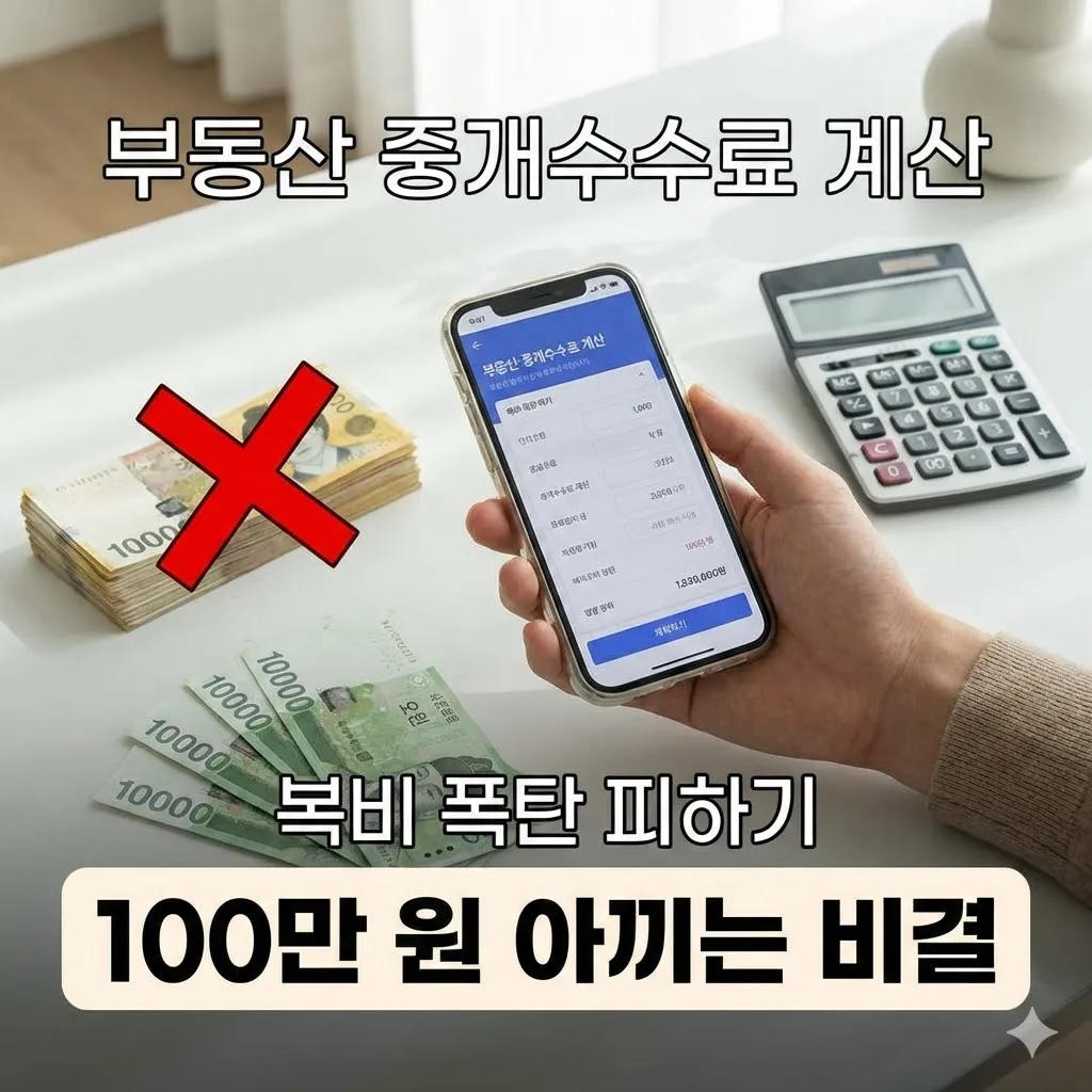 부동산 중개수수료 계산, 복비 폭탄 피하고 100만 원 아끼는 비결