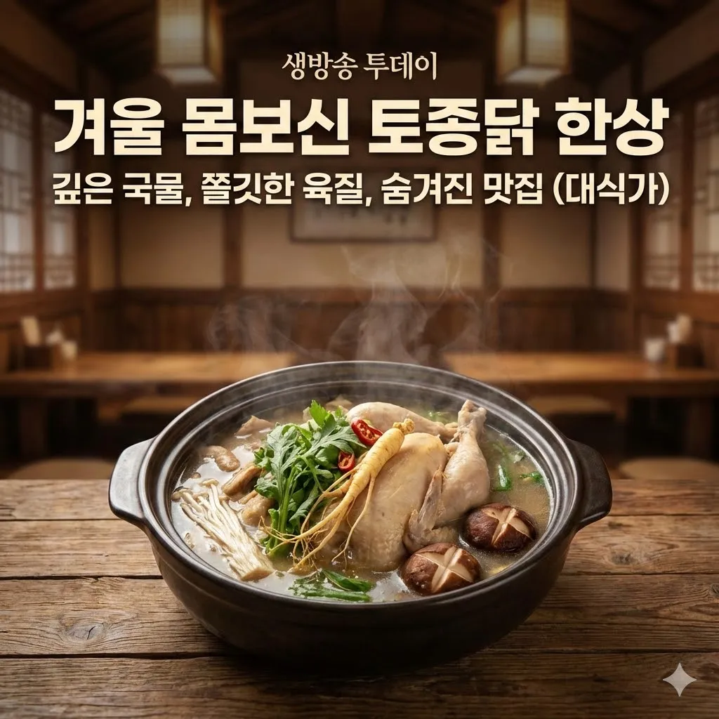생방송 투데이 겨울 몸보신 토종닭 한상, 깊은 국물과 쫄깃한 육질의 숨겨진 맛집 위치(대식가)