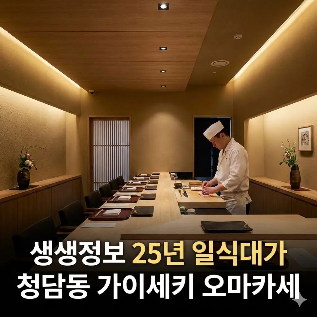 생생정보 25년 경력 일식대가 청담동 가이세키 오마카세 일식집 위치