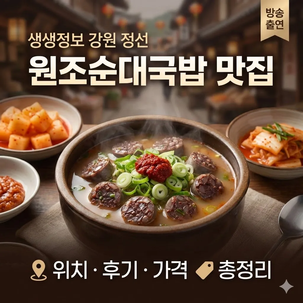 생생정보 강원 정선 원조순대국밥 맛집, 모든 입맛 사로잡은 진한 국물 맛의 정체,'믿고 떠나는 스타의 고장'