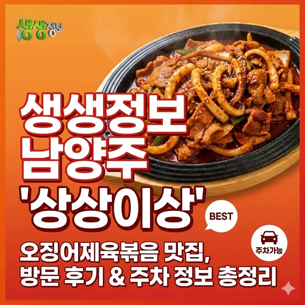 생생정보 경기 남양주 오징어제육볶음 맛집 상상이상 방문 후기 및 주차 정보 총정리