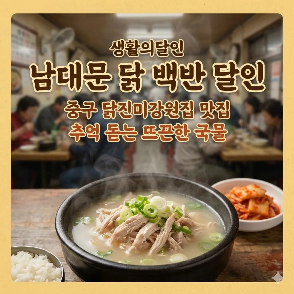 생활의달인 남대문 닭 백반 달인 중구 닭진미강원집 맛집, 추억 돋는 뜨끈한 국물