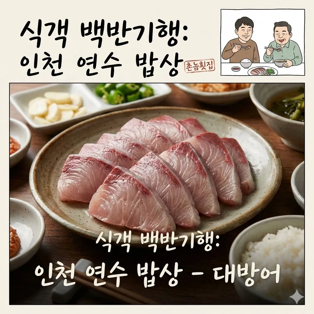 식객 백반기행 인천 연수 밥상 대방어, 식객 허영만과 민킴도 감탄한 쫄깃한 식감과 숨은 맛집 촌놈횟집 공개