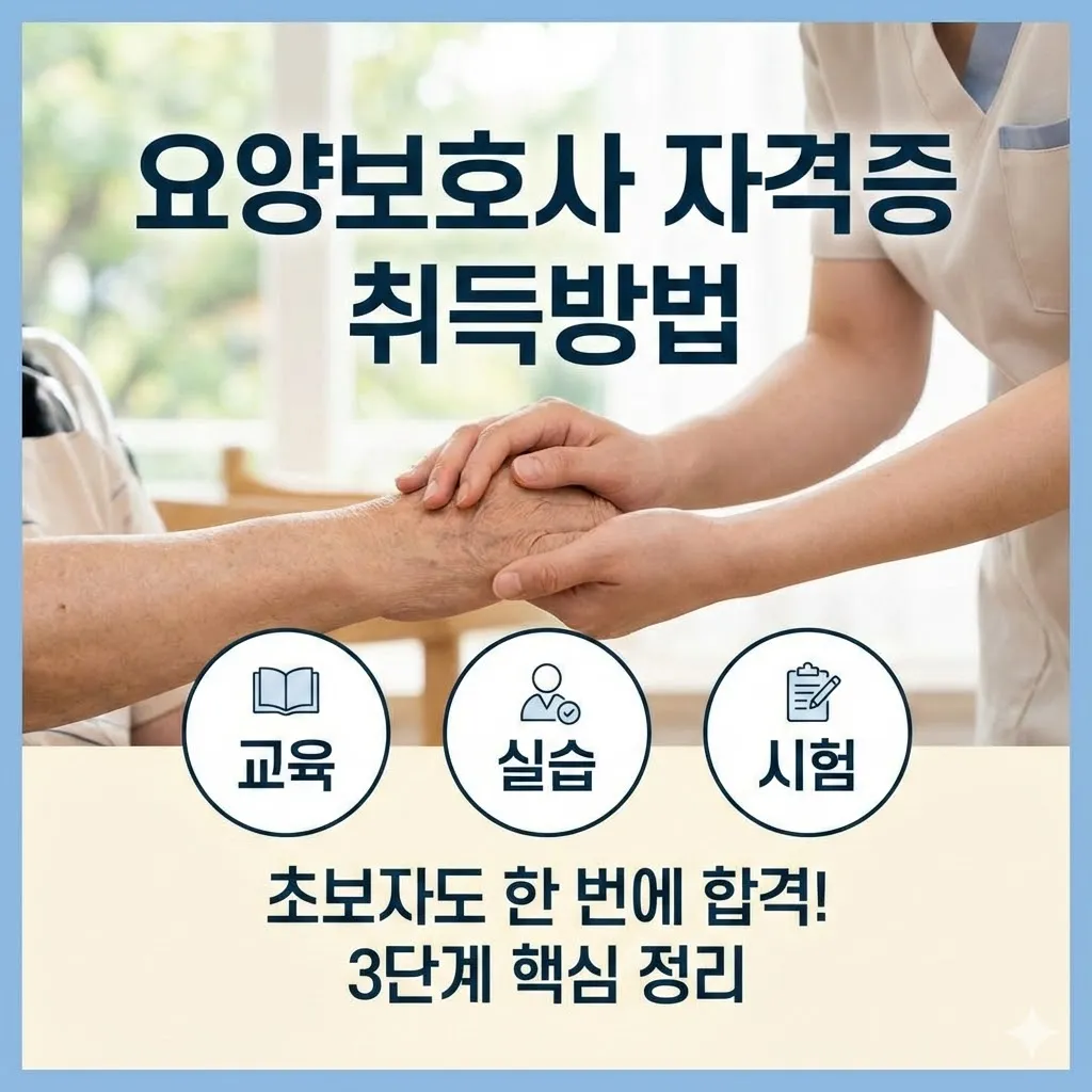 요양보호사 자격증 취득방법, 초보자도 한 번에 합격하는 가장 쉽고 빠른 3단계 핵심 정리