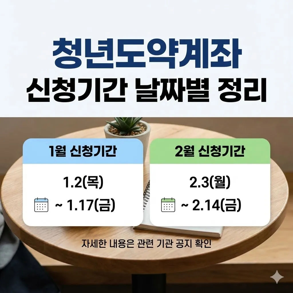 청년도약계좌 신청기간 날짜별 정리