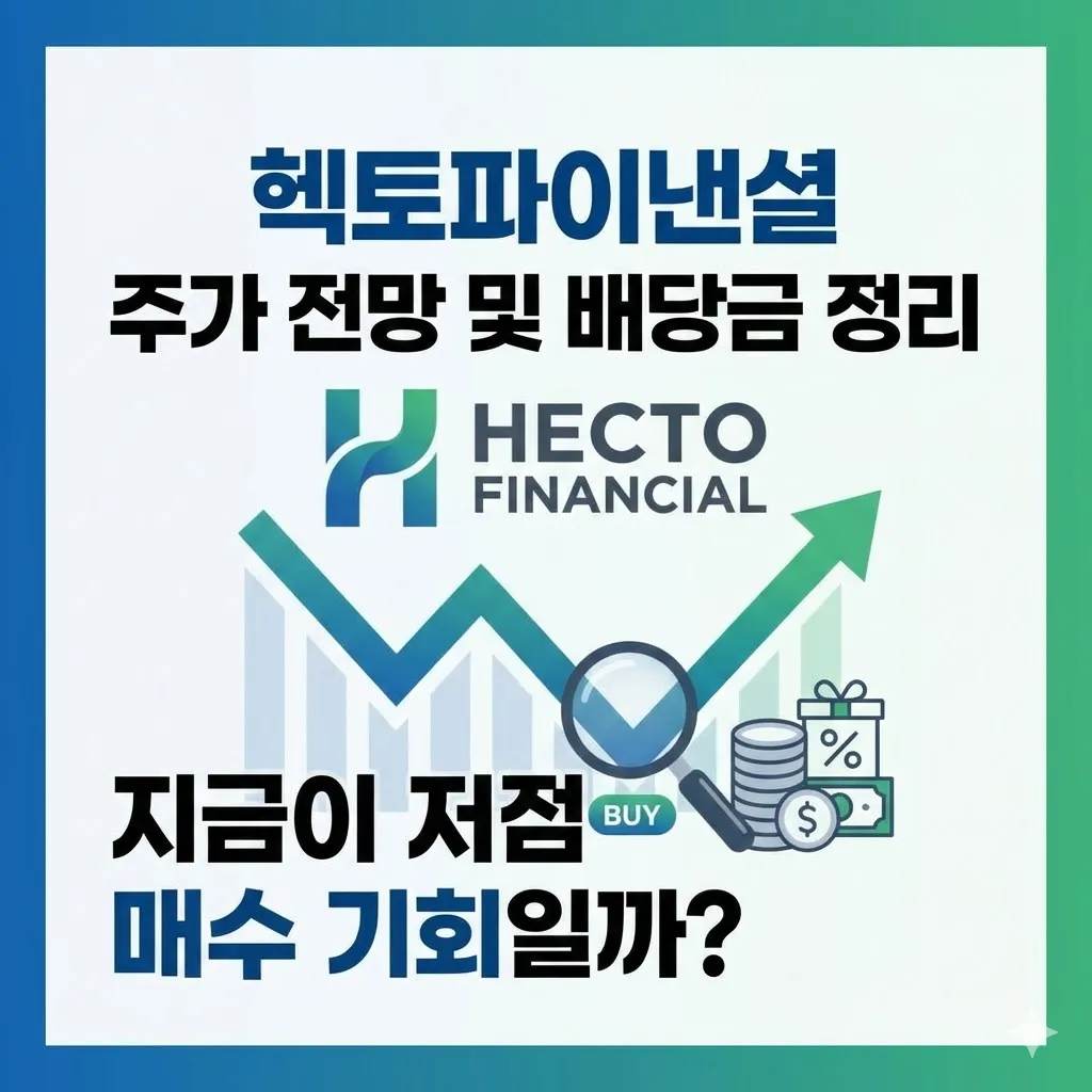 헥토파이낸셜 주가 전망 및 배당금 정리, 지금이 저점 매수 기회일까?