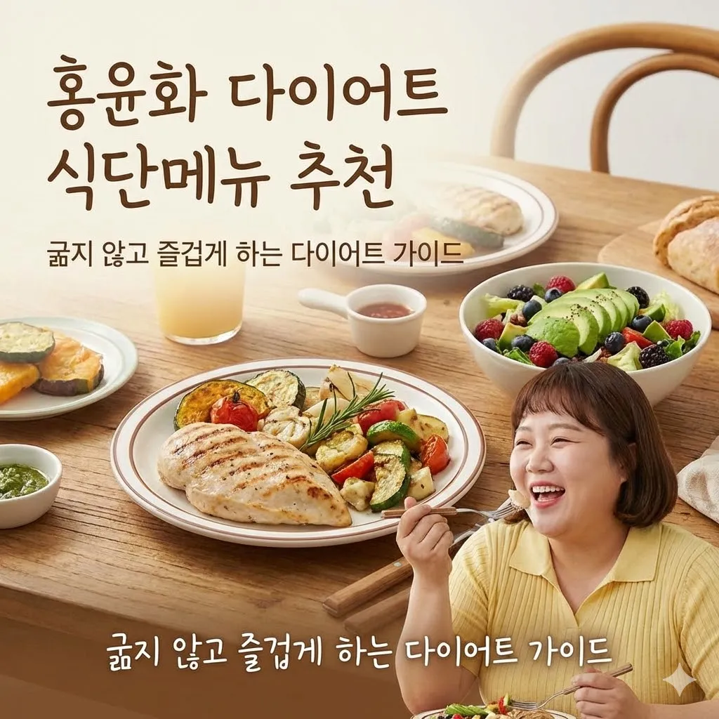 홍윤화 다이어트 식단 메뉴 추천, 굶지 않고 즐겁게 하는 다이어트 가이드