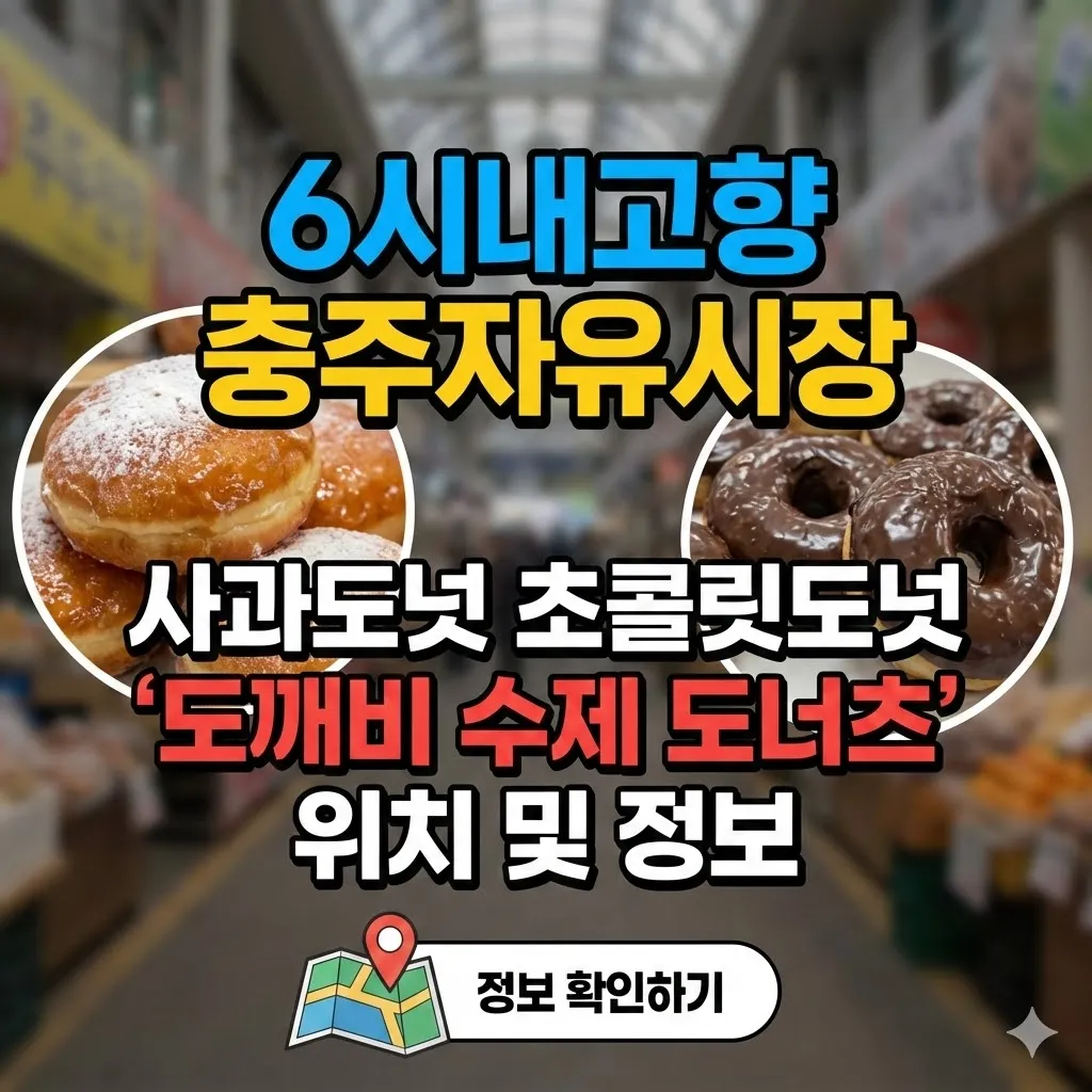6시내고향 충주자유시장 사과도넛 초콜릿도넛 '도깨비 수제 도너츠' 위치 및 정보