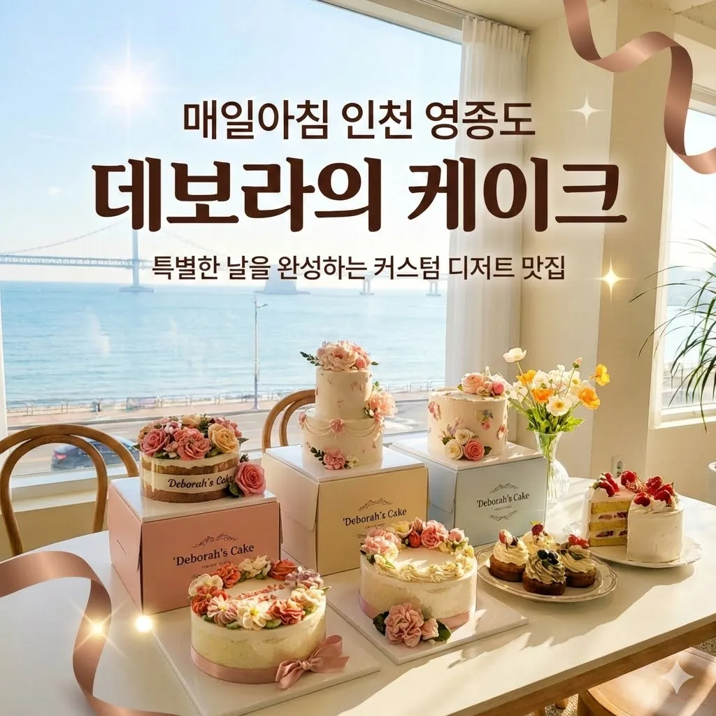 매일아침 인천 영종도 데보라의 케이크, 특별한 날을 완성하는 커스텀 디저트 맛집