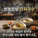 생생정보 잔치국수 - 음식 X-파일이 찾아낸 한국 대표 국민 음식 명가 2곳