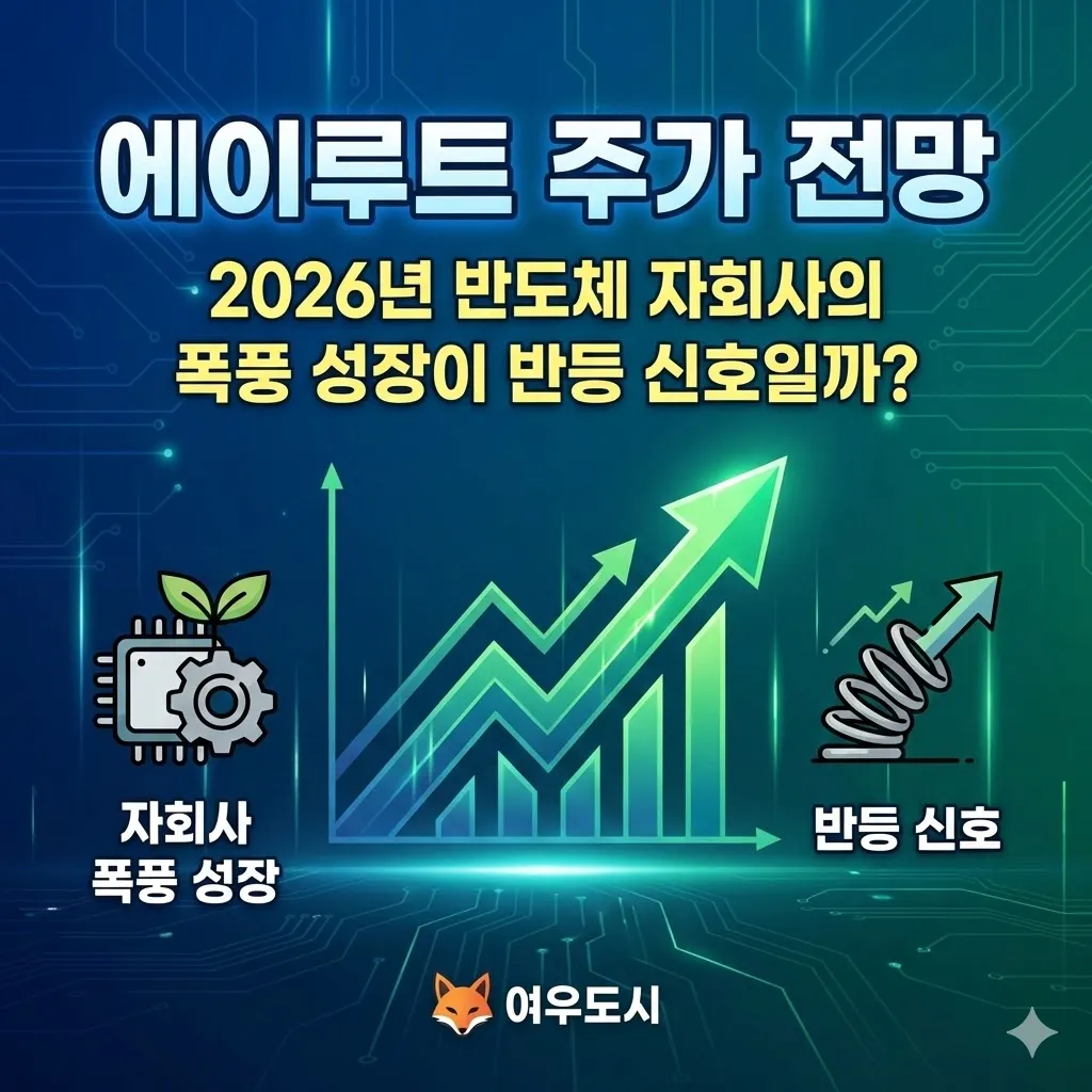 에이루트 주가 전망, 2026년 반도체 자회사의 폭풍 성장이 반등 신호일까?
