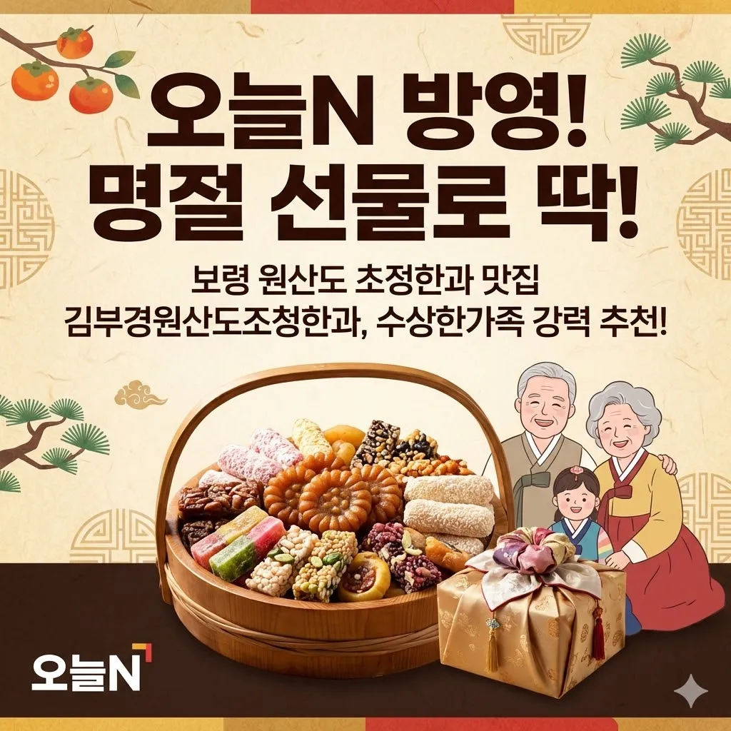 오늘N 방영! 보령 원산도 초정한과 맛집 김부경원산도조청한과, 명절 선물로 딱이에요, 수상한가족