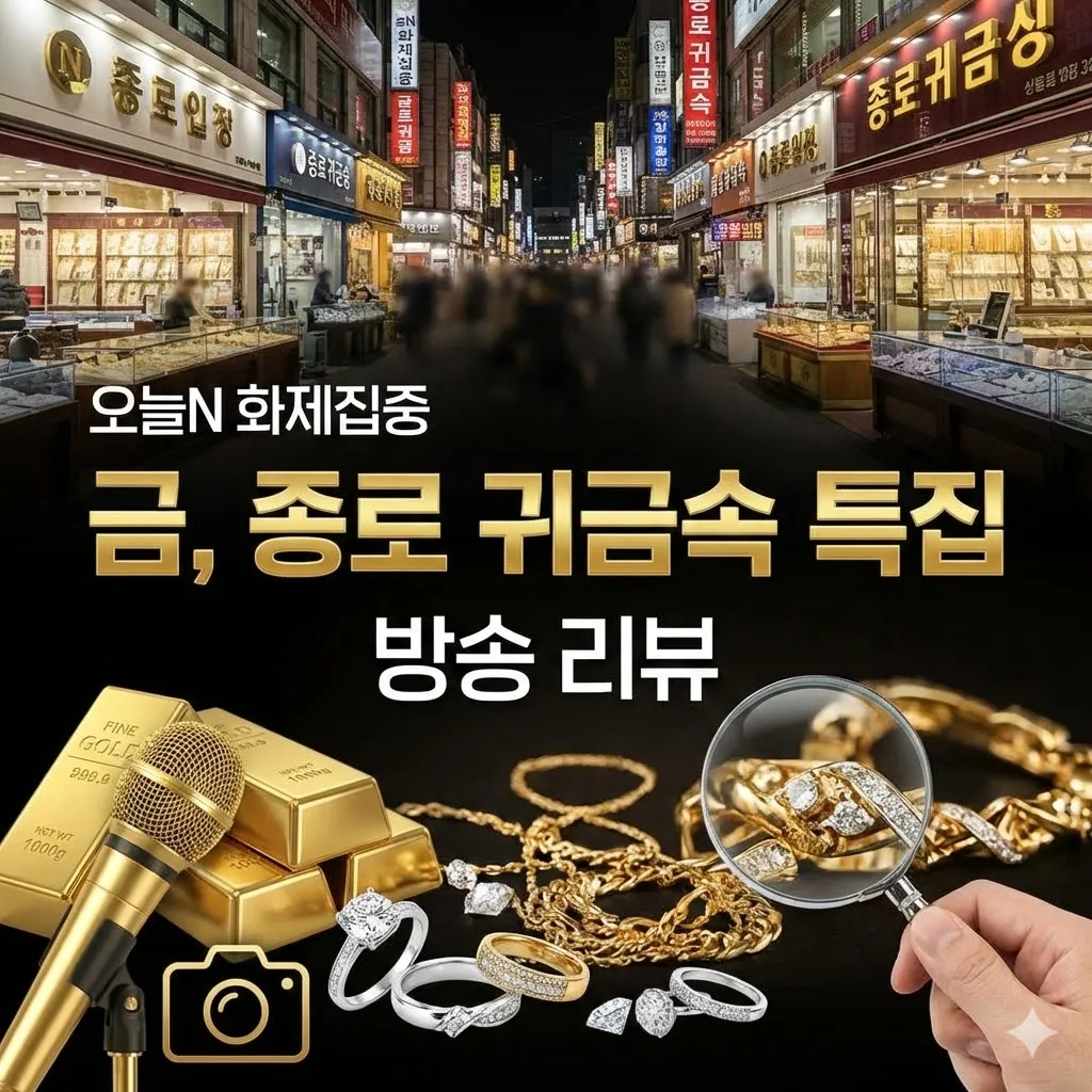 오늘N 화제집중 금, 종로 귀금속 특집 방송 리뷰
