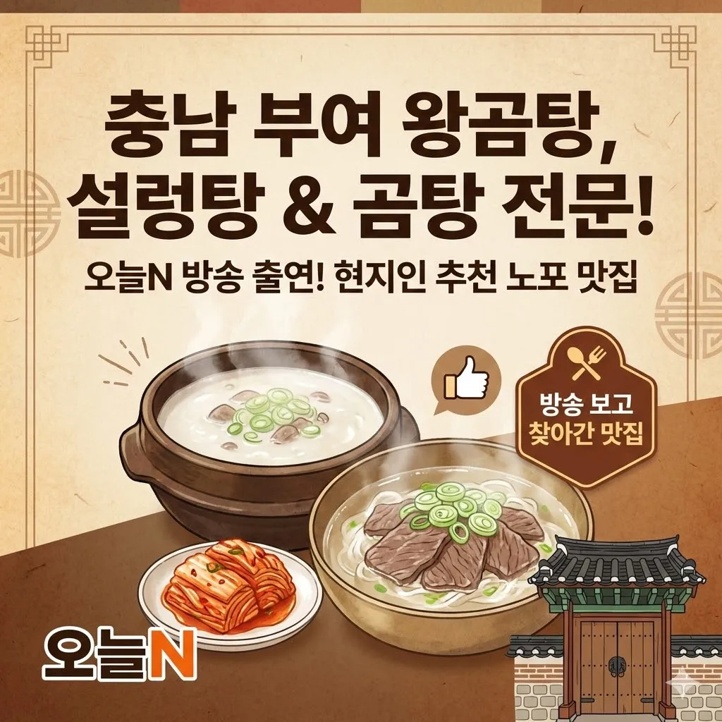 충남 부여 왕곰탕 설렁탕 곰탕 식당, 오늘N 방송 보고 찾아간 현지인 추천 노포 맛집