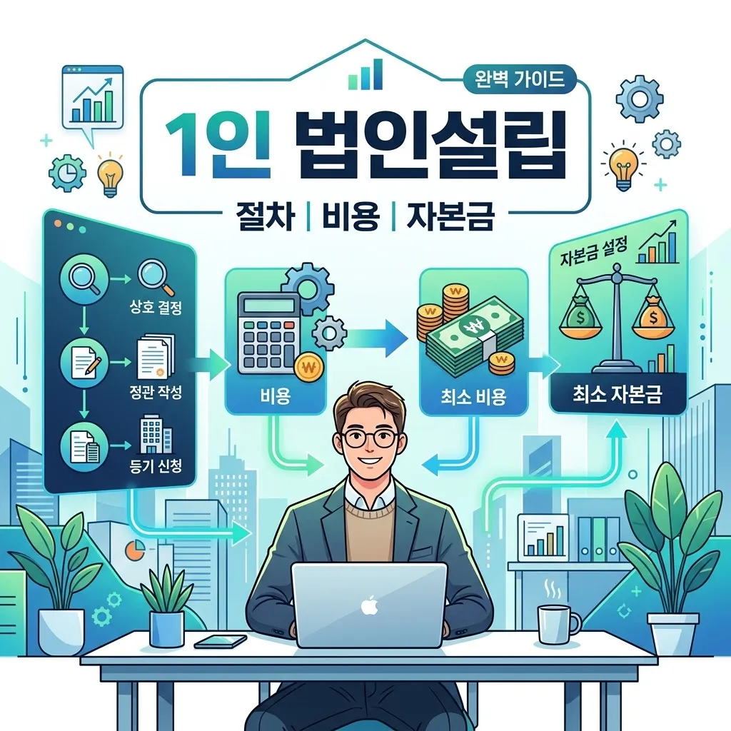1인 법인설립 절차 및 비용 자본금 설정 방법