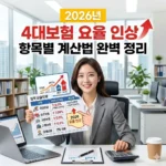 2026년 4대보험 요율 인상 및 항목별 계산법