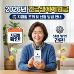2026년 긴급생계지원금 지급일 조회 및 신청 방법 안내
