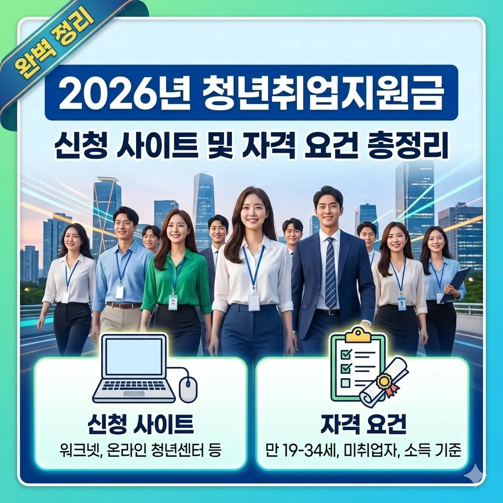 2026년 청년취업지원금 신청 사이트 및 자격 요건 총정리