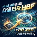HBM 열풍을 이을 다음 타자 HBF 관련 대장주 지금 확인하세요