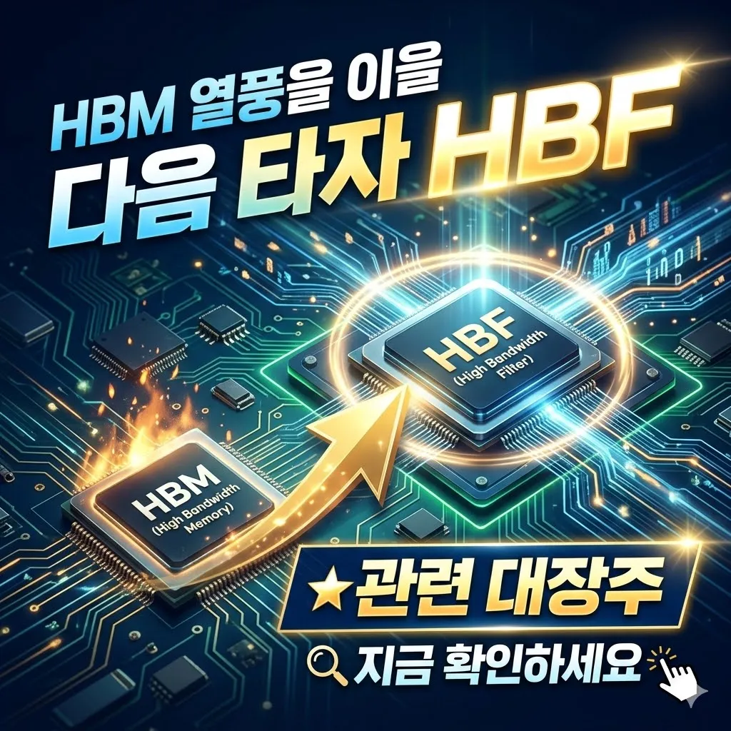 HBM 열풍을 이을 다음 타자 HBF 관련 대장주 지금 확인하세요
