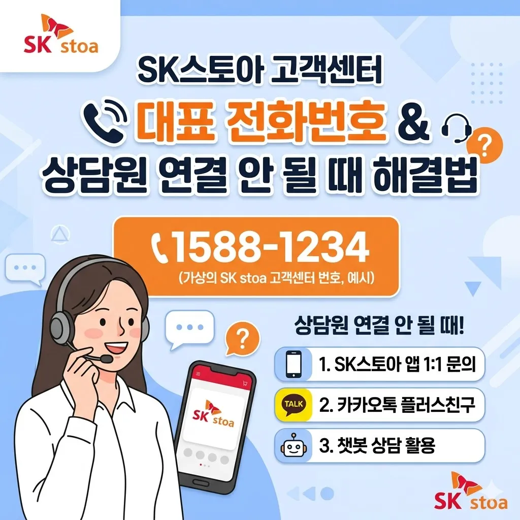 SK스토아 고객센터 전화번호 및 상담원 연결 안 될 때 해결법