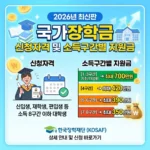 국가장학금 신청자격 소득구간별 지원금 2026년 최신판
