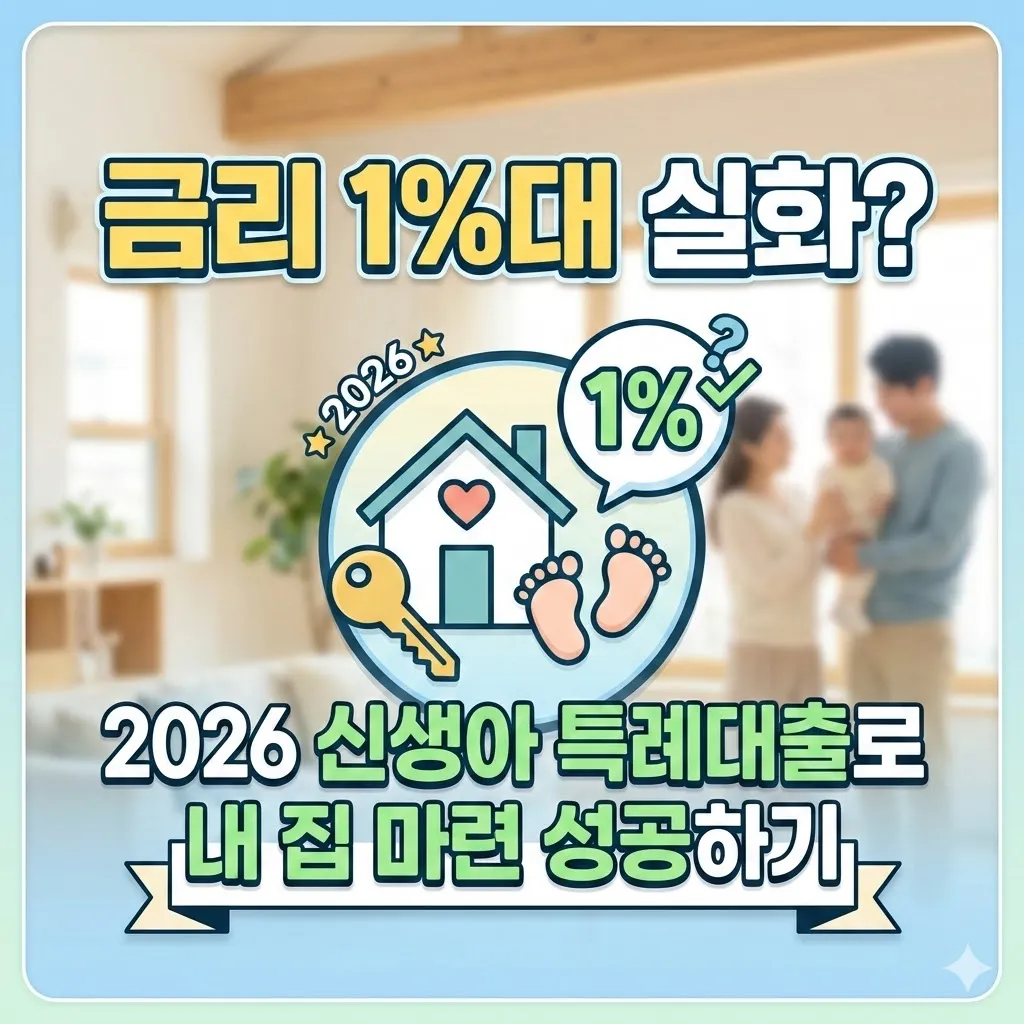 금리 1%대 실화? 2026 신생아 특례대출로 내 집 마련 성공하기