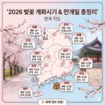 벚꽃 개화시기 전국 지도 및 만개일 총정리(2026년)